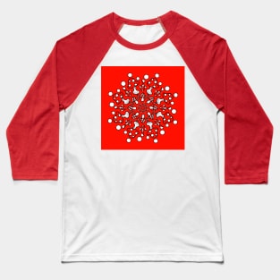 Red Mushrooms Baseball T-Shirt